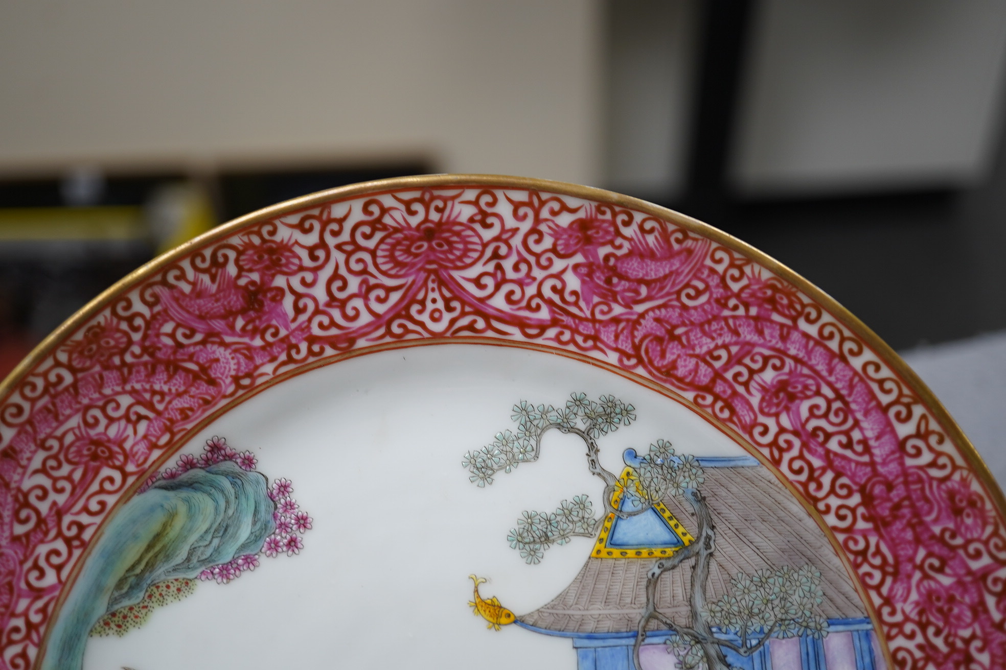 Two fine Chinese famille rose plates, Republic period